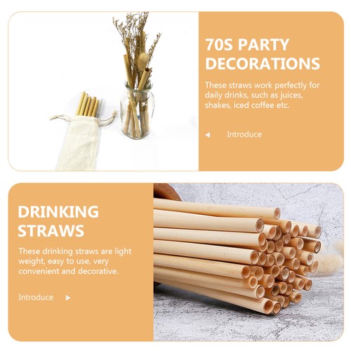 50 Pcs Straws Tea Large Diameter Wedding Reception 5-10mm - Picture 8 of 12