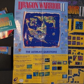 Dragon Warrior II 2 (Enix) Nintendo NES, Cartridge, 2 maps, Manual, Secret Book