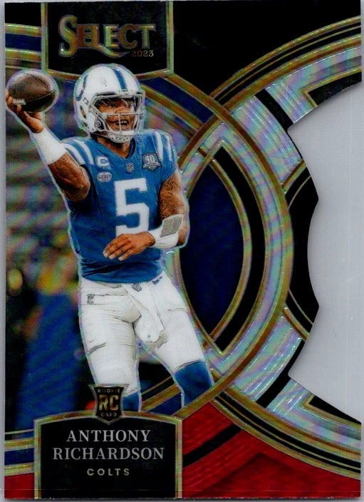 2023 Panini Select #117 Anthony Richardson Black and Red Prizms Die Cuts