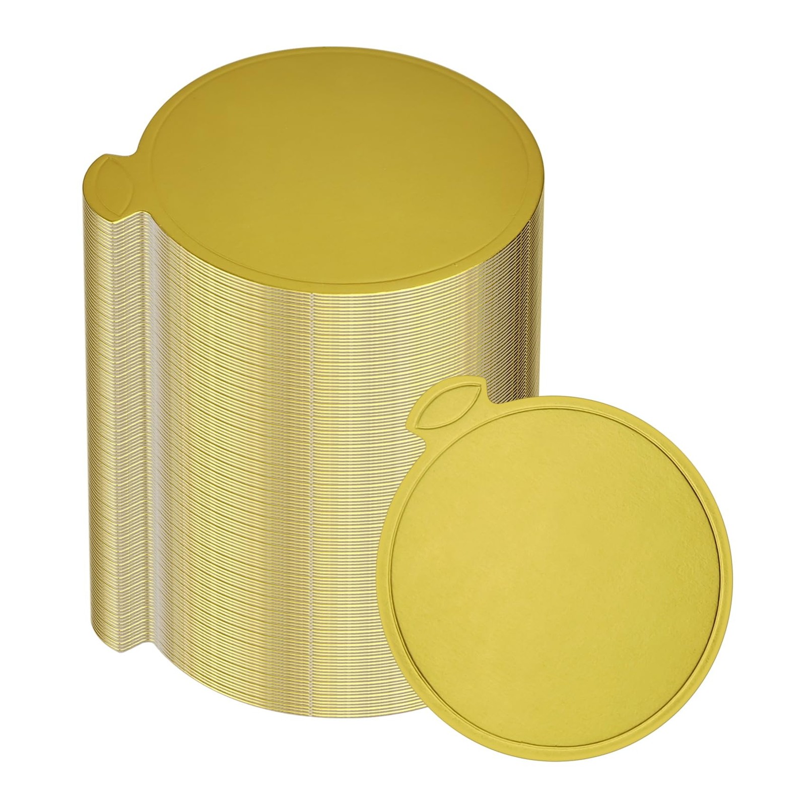30 Pcs Mini Cake Boards, 3.1 Inch Mousse Boards Small Round-30Pcs, Gold