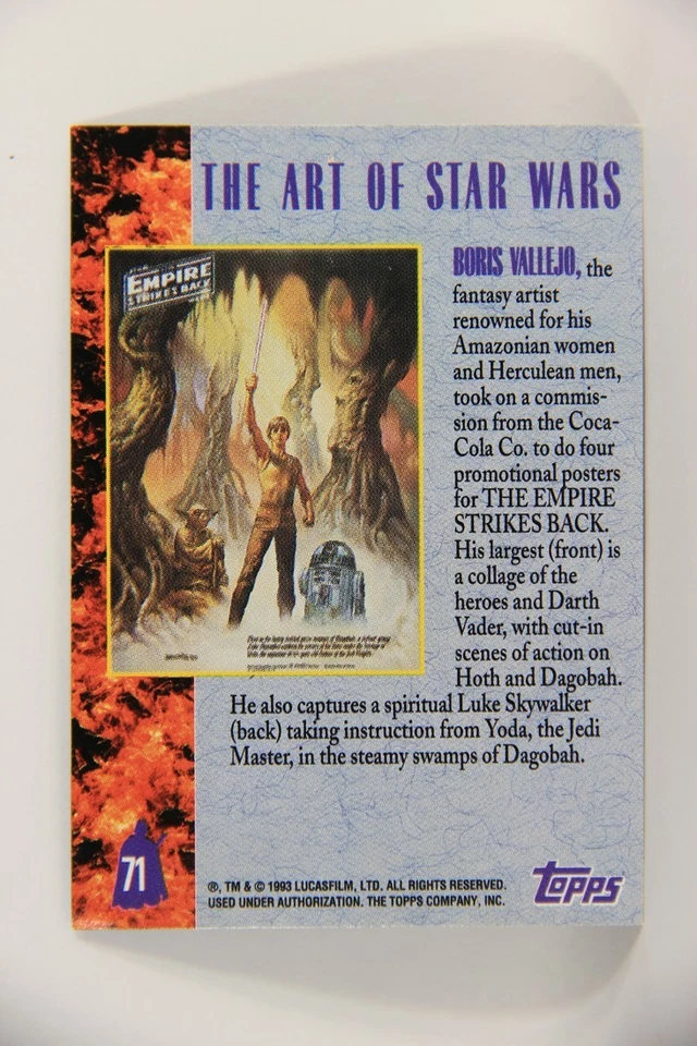 Star Wars Galaxy 1993 Card #71 Darth Vader ESB Boris Vallejo Artwork L019552 - Image 2 of 2