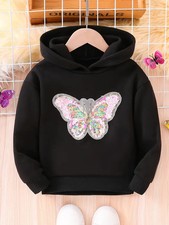 4t Sequin Butterfly Hoodie
