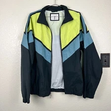 Urban Outfitters Retro Look Track Jacket Size M Windbreaker Full Zip Classic