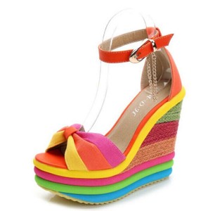 straw platform sandals
