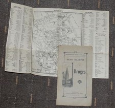 BELGIUM BRUGES ILLUSTRATED GUIDE ~ 1910 EDITION "STANDARD" IN FRENCH w.CITY PLAN
