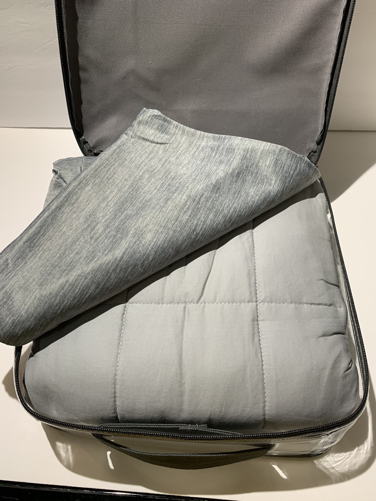 Degrees of Comfort Cotton Weighted Blanket w/Nylon Cool Removable Cover