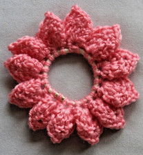 Pink Hand Crocheted Scrunchie / Hair Tie- Made in Australia