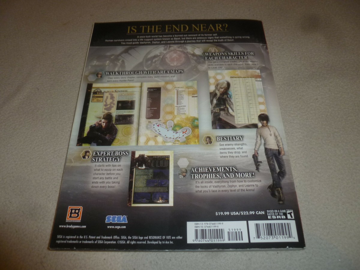 Guide Stratégique Officiel Resonance Of Fate - Brady Signature Series SEGA RPG