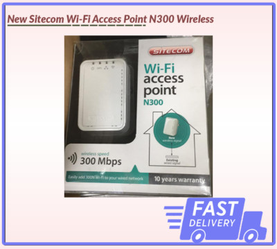 Neu Sitecom WLAN Access Point N300 Wireless Connect Router für PC Mac Notebook