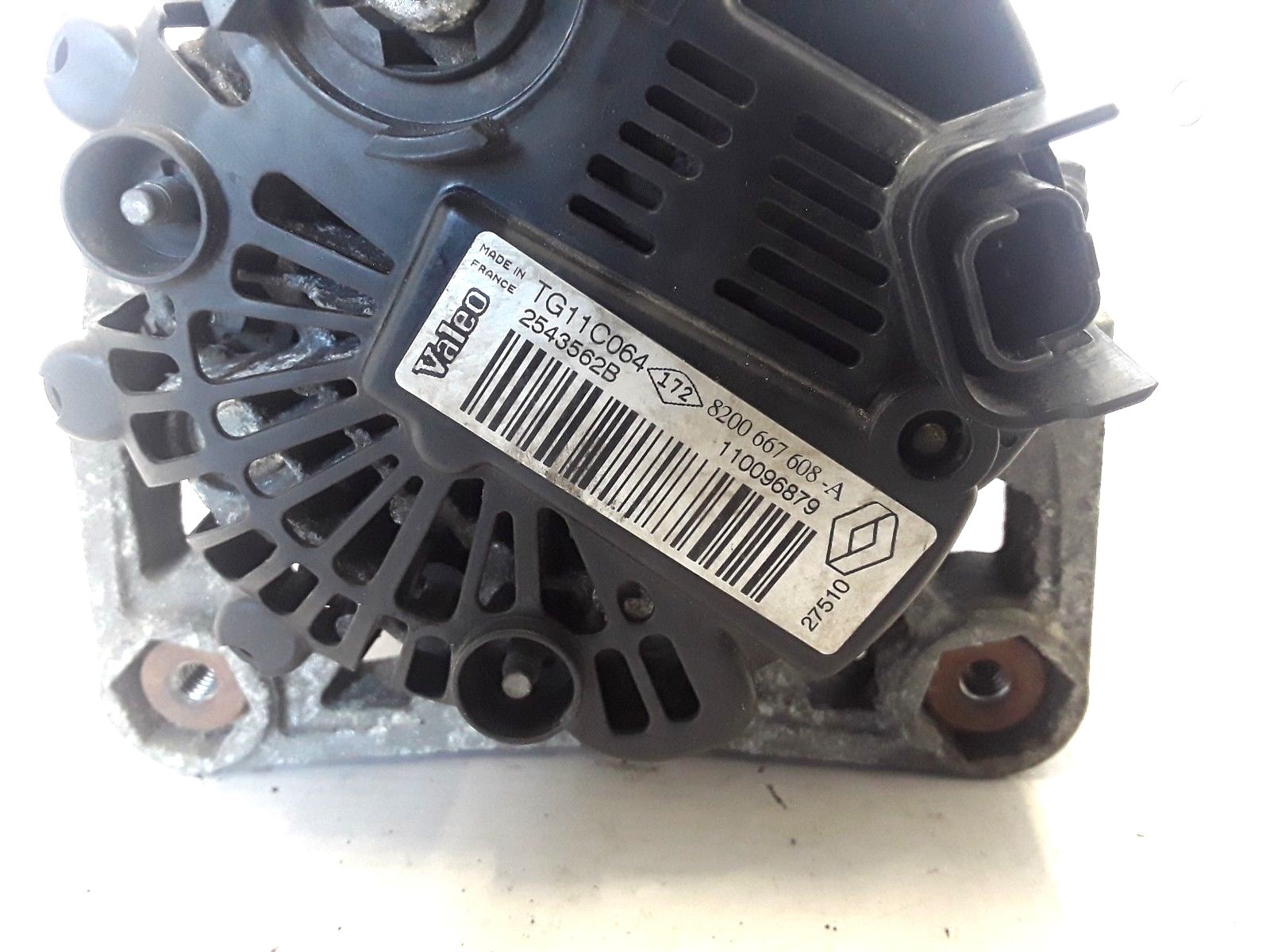 2011 DACIA DUSTER ALTERNATOR VALEO TG11C064 2543562B 8200667608 | eBay