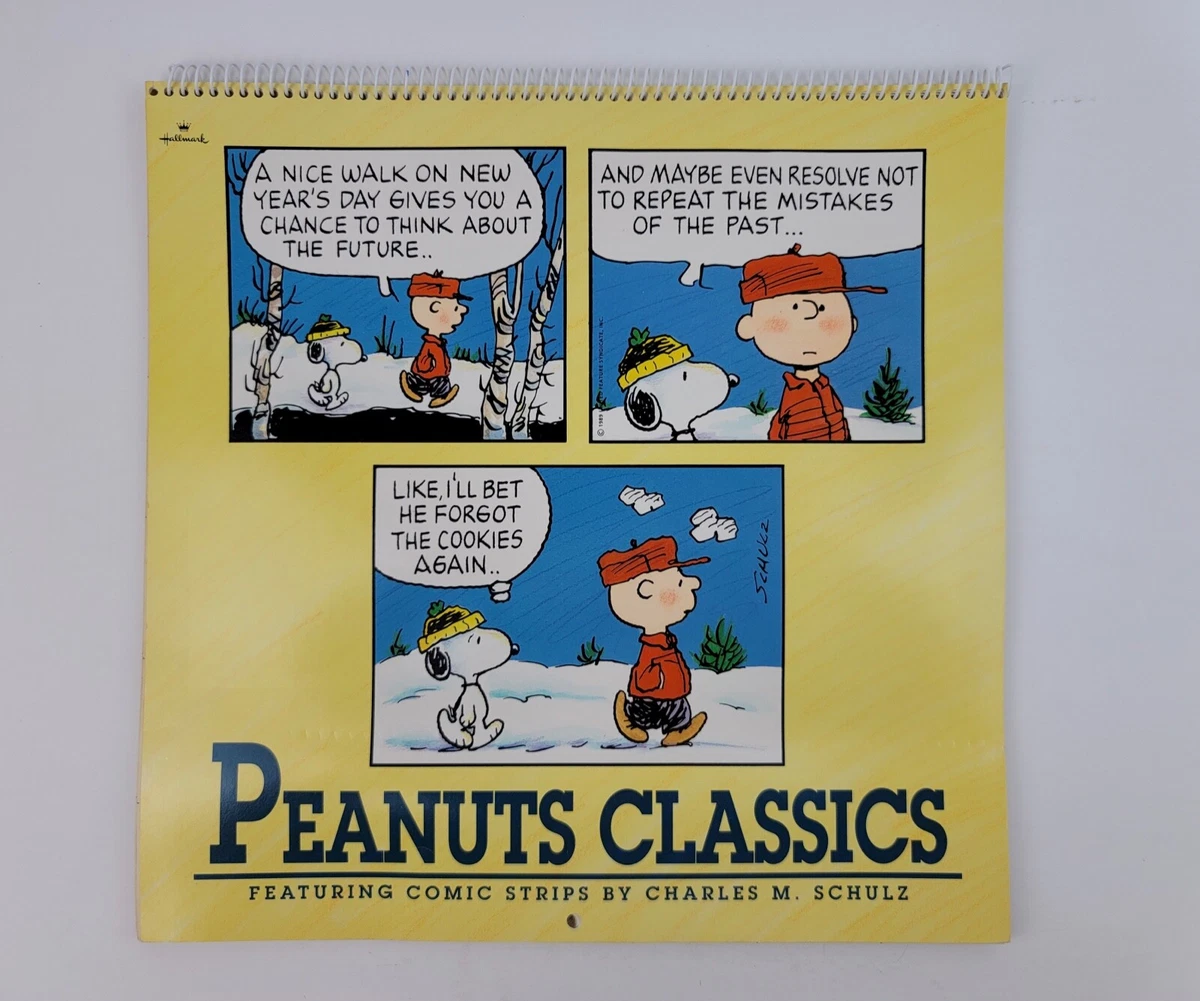Lot 6 1991-1994 Peanuts Classics Calendars spiral bound comic strip Snoopy Joe