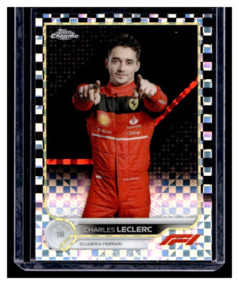 2022 Topps Chrome F1 #125 Charles LeClerc Checker XFractor