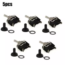 5X SPST Toggle Switch ON/OFF Single Pole Solid Metal for Marine & Automotive 12V