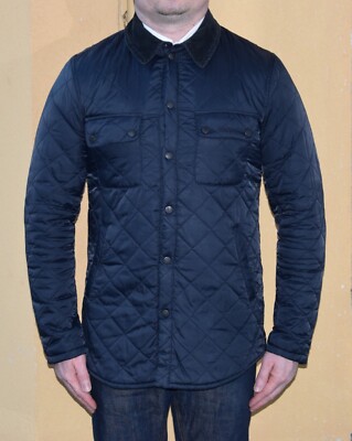 AUTH MEN'S BARBOUR AKENSIDE QUILTED JACKET NAVY SIZE