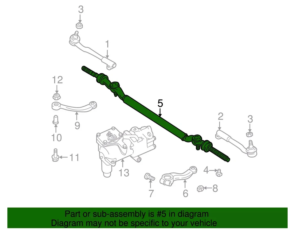 BMW OEM dirección central enlace BLEM genuino BMW 540i, M5 32211096059 Foto 4 de 4