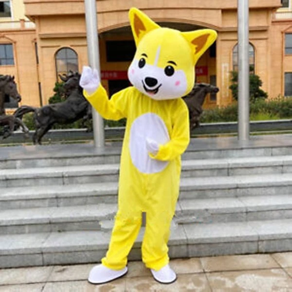 宠物狗吉祥物服装圣诞花式礼服万圣节派对玩具黄色 — 第 3/3 张图片