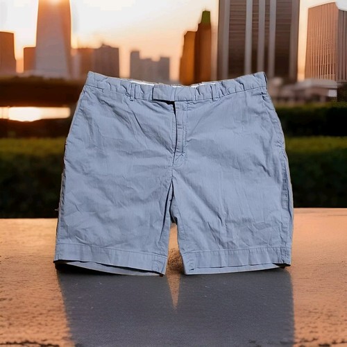 Polo Ralph Lauren Stretch Straight Fit Chino Shorts 38" X 8" Blue White - Picture 2 of 17