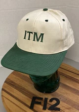 NWOT ITM UNIVERSITY HAT WHITE/GREEN SNAPBACK ADJUSTABLE NEVER WORN F12