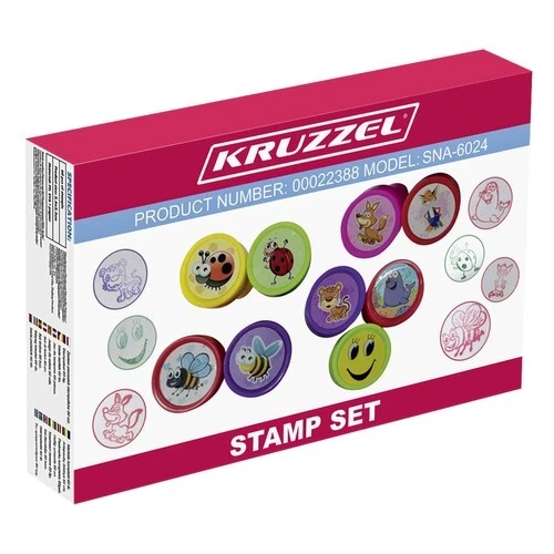 Stempel Kinder Set Kinderstempel Smileys Tiere Spielzeug Stempelset 60 Stück - Bild 3 von 4
