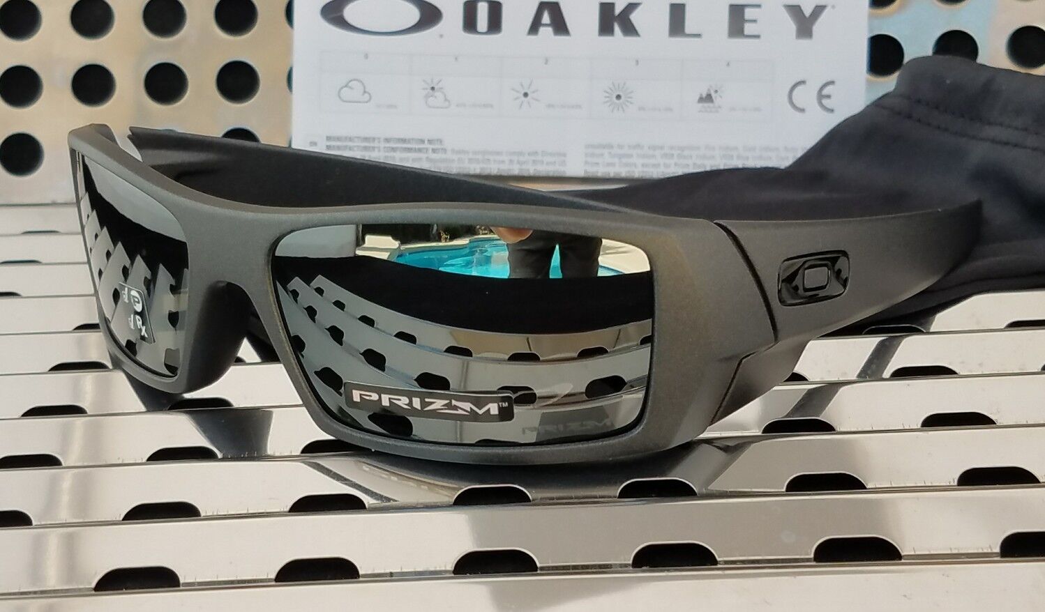 New Oakley GASCAN 9014-3560 Sunglasses Matte Steel w/ Prizm Black Polarized  888392294128 | eBay