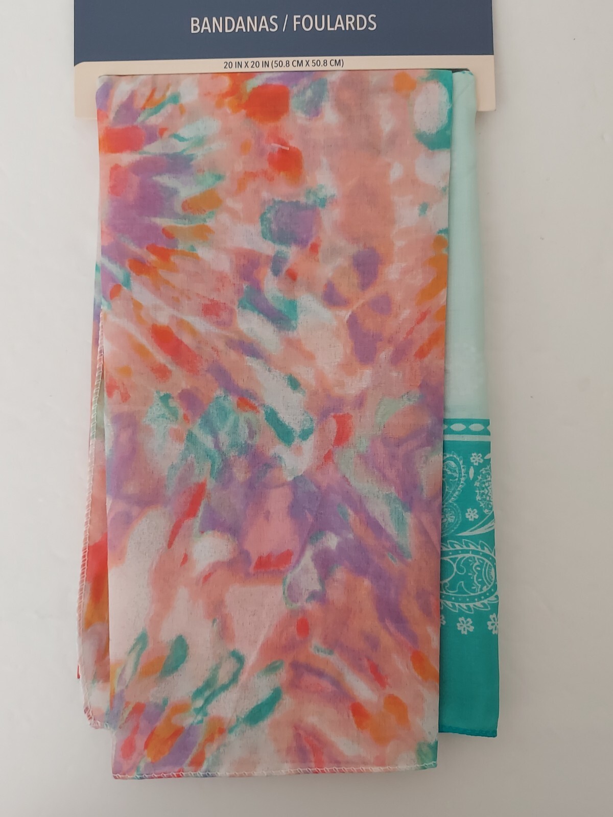 2 Piece Juncture Bandanas Different Style Set 20 in X 20 in NEW!