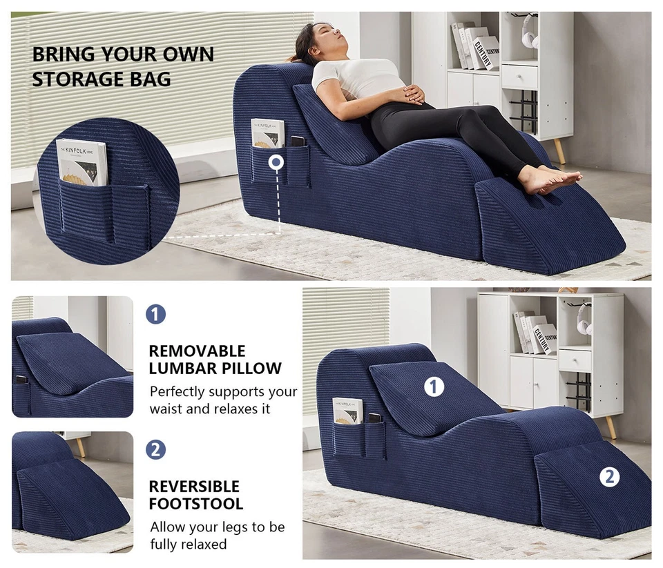 Yoga Recliner Chaise Lounge Couple-Sex Couch Sex Assist Sofa Sex Chair Yoga Sofa - Image 4 of 4