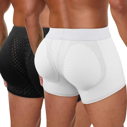 Mens Padded Underwear Buttock Butt Lifter Body Shaper Hip Enhancer Boxer Briefs - Picture 20 of 22