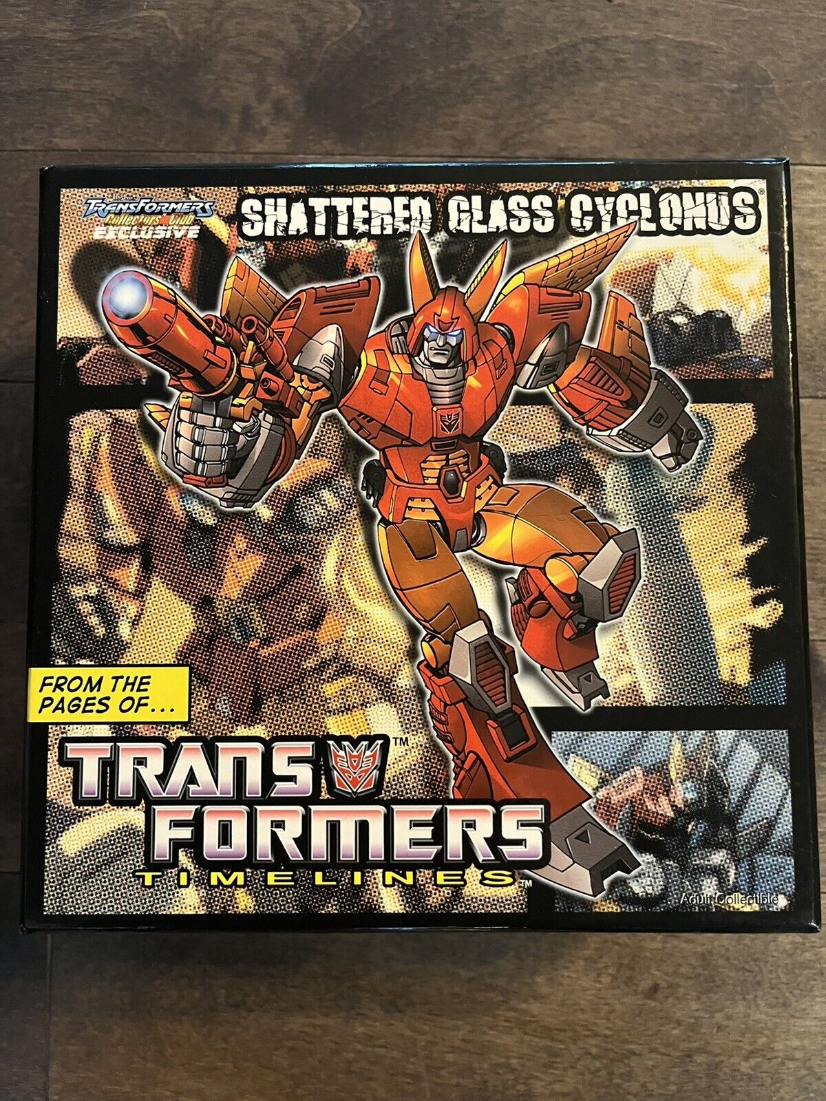 Collector Club Transformer TFCC Shattered Glass CYCLONUS Timeline Botcon 2010