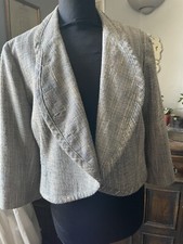 Butterfly By Matthew Williamson Jacket, 12, Mandarin Style, Boucle Weave, Vgc