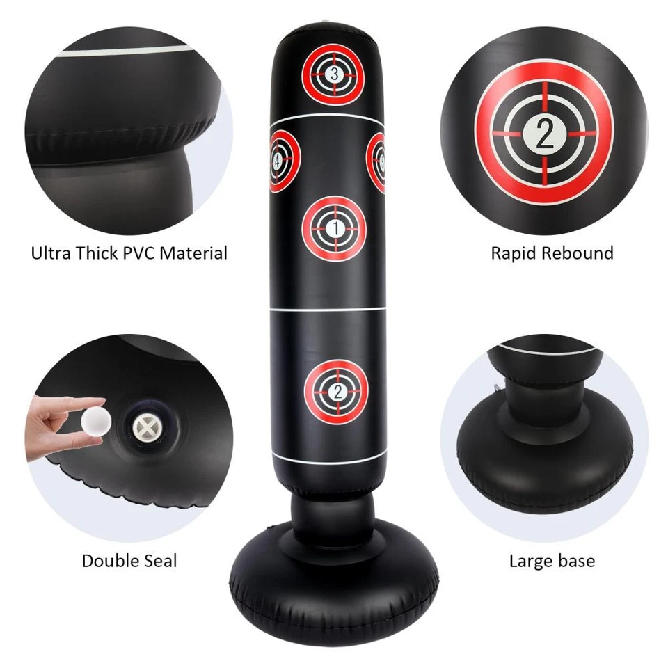 Standboxsack Boxsack Stehend Kinder/Erwachsene Punchingball Boxen Freistehender - Bild 3 von 4