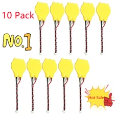 Lot of 10 2-Pin BIOS CMOS Battery for Lenovo HP Dell Asus Toshiba Laptop CR2032
