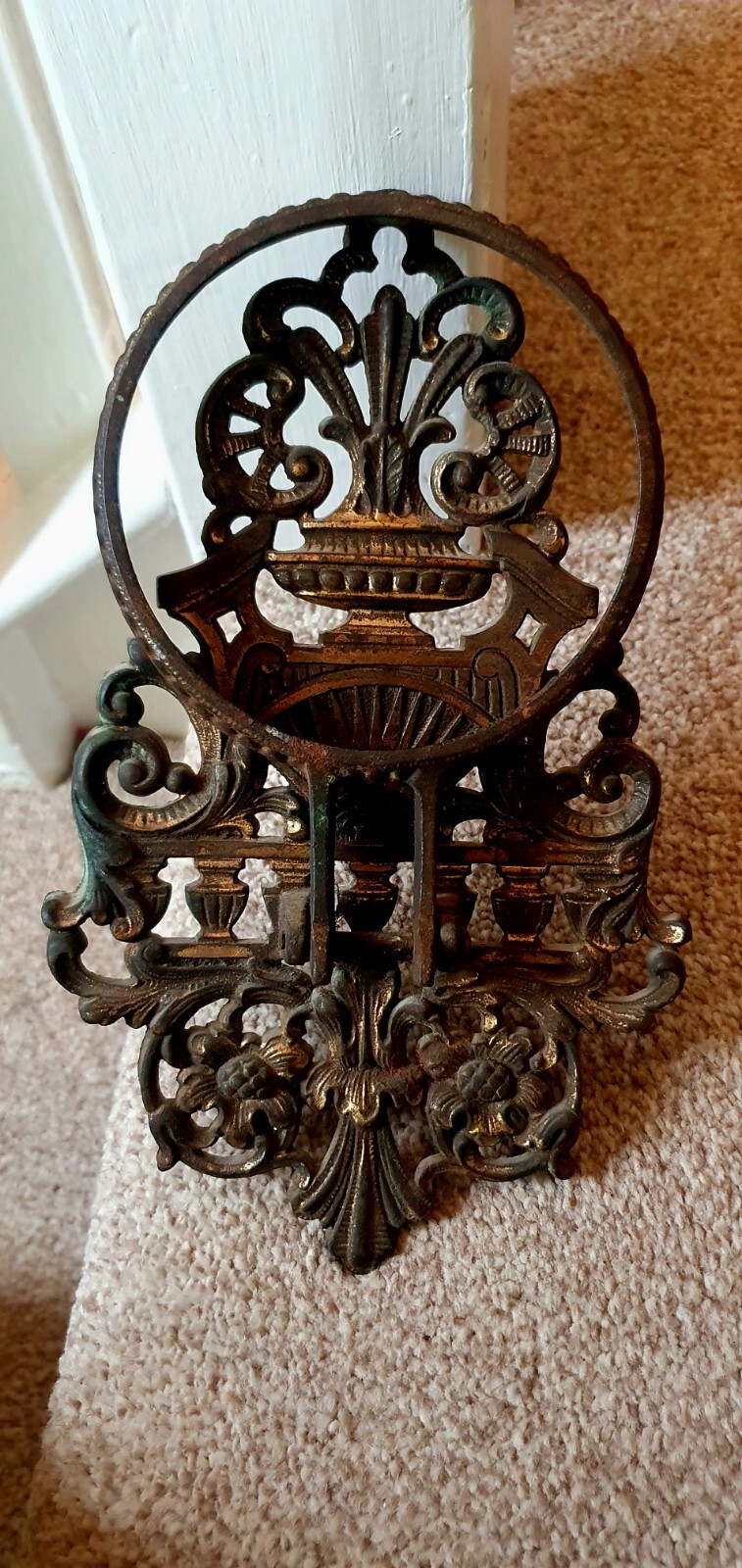 Victorian cast iron oil lamp bracket eBay