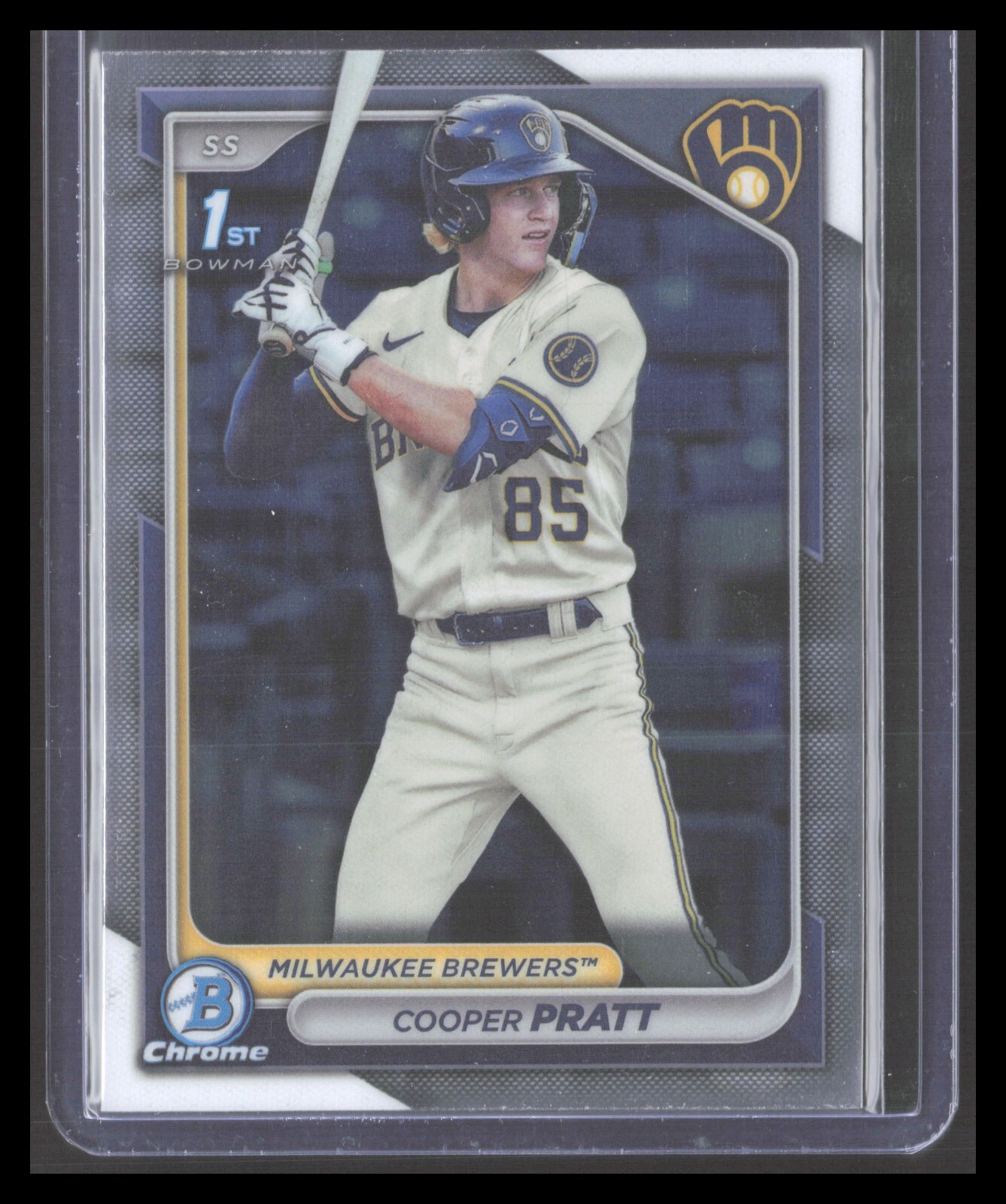 2024 Bowman COOPER PRATT Chrome #BCP-137 1st Prospects Milwaukee Brewers ASOB