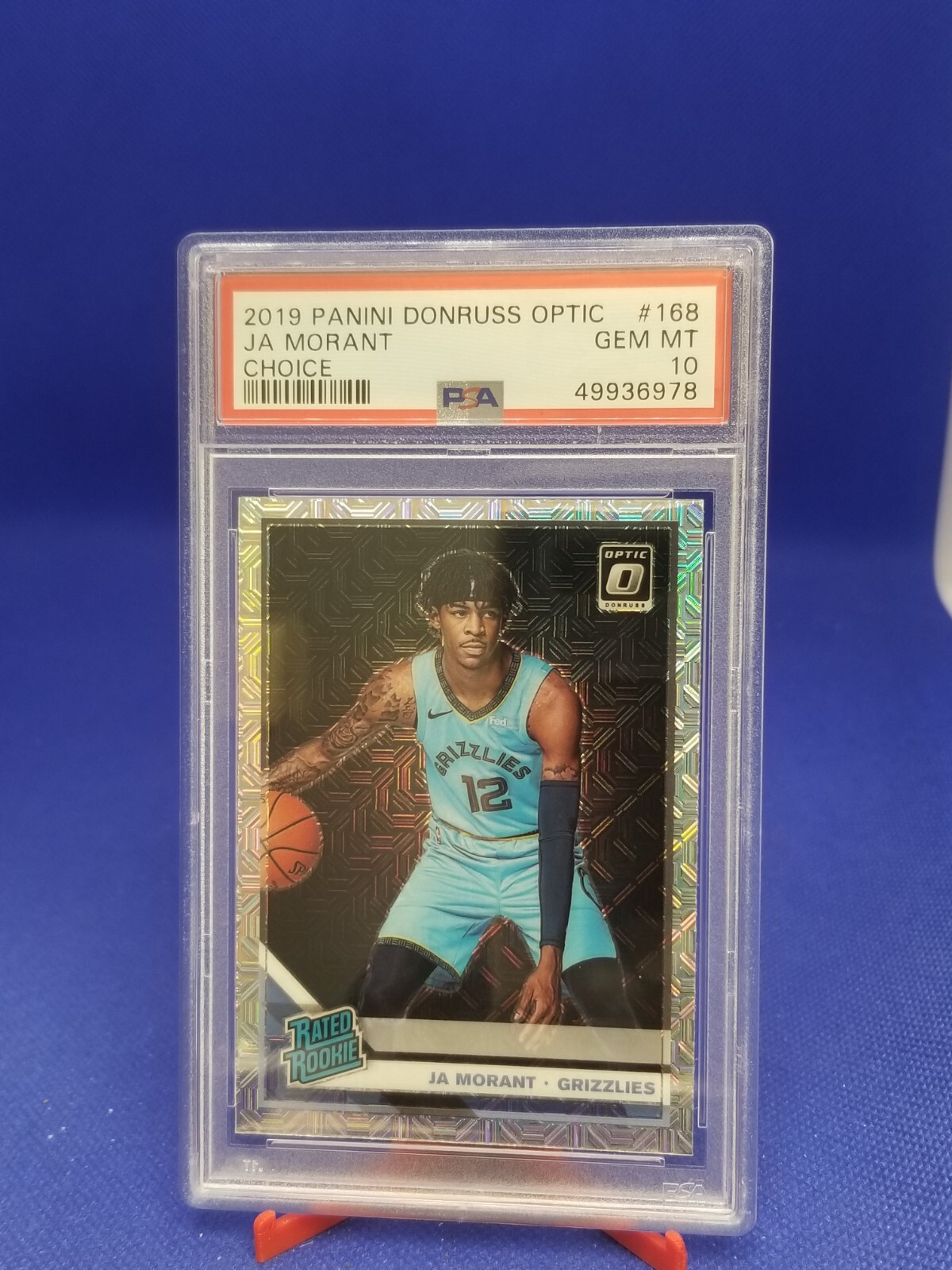 Ja Morant 2019 Optic Choice RATED ROOKIE #168 PSA 10 Gem Mint