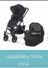 Uppababy Vista Stroller 2014 Model, Includes Toddler Seat, Bassinet, Accessori
