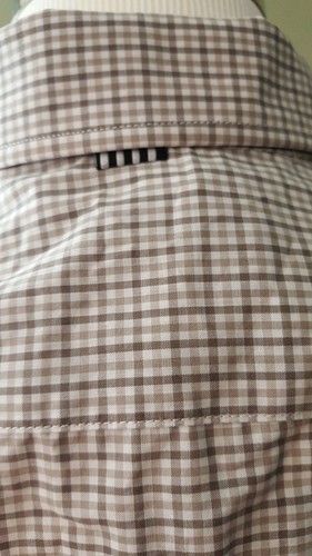 Men's Five Four Long Sleeve Button Down Bernard Plaid/Striped Tan Shirt, XL, NEW - Picture 6 of 9