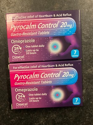 PYROCALM CONTROL 20mg GASTRO-RESISTANT TABLETS 2 x 7 PACKS - EXP 12/26 ...