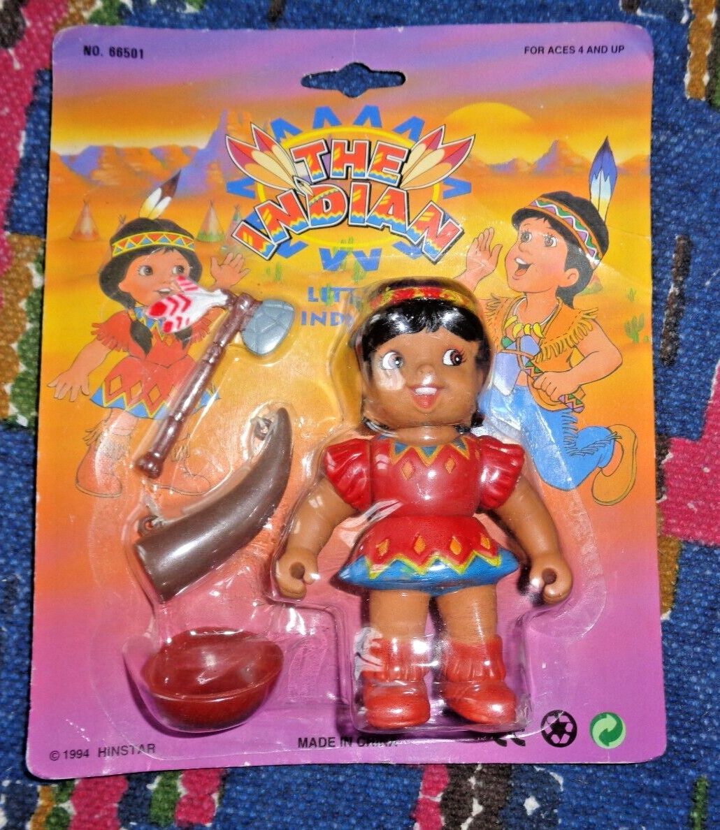 Figurine vintage Hinstar 1994 Petit Indien miniature rétro sous emballage scellé d'époque