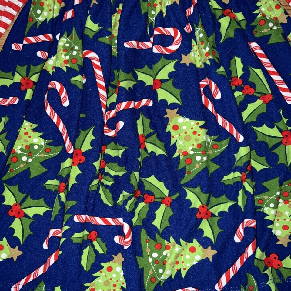 NUEVO CON ETIQUETAS Bonnie Jean Bebé Niñas 24M Vestido de Navidad y Bragas Acebo Bastón de Caramelo Rayas Foto 3 de 3