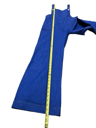 HTF Miracle Eye Blue Japanese Denim Jumpsuit Bib Jane Overalls USA Made Sz L - Picture 6 of 13