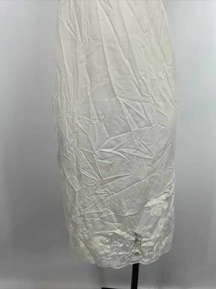 Van Raalte 32 A De Colección Vestido Ajustado de Encaje Vestido Sin Mangas Pequeño Satén Suavette EE. UU. Foto 4 de 4