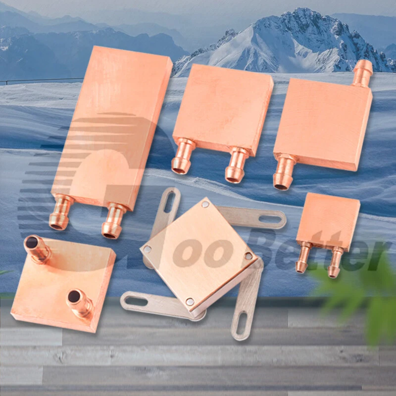 Copper Water Cooling Block For PC CPU GPU Liquid Water Cooler Heat Sink System - Image 3 of 4