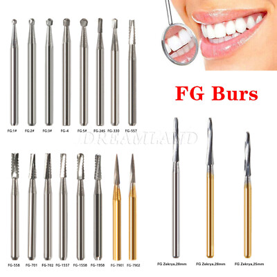 Dental FG Fresas de carburo de tungsteno Fit Alta Velocidad pieza de mano Burs