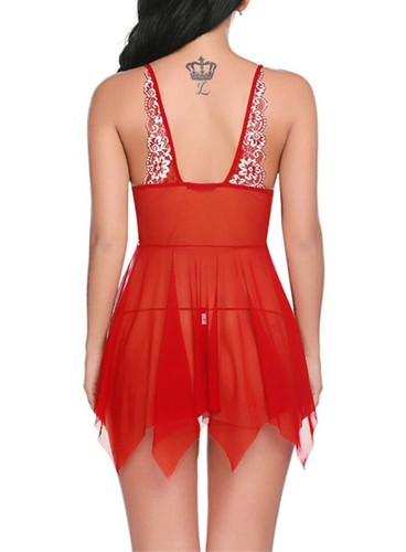 Women Lace Lingerie Front Closure Babydoll V Neck Nightwear Sexy Chemise Nightie - Picture 23 of 40