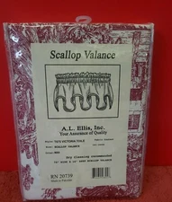 Ellis Curtain Victoria Park Toile High Quality Color Red /Cream. One panel. 💖