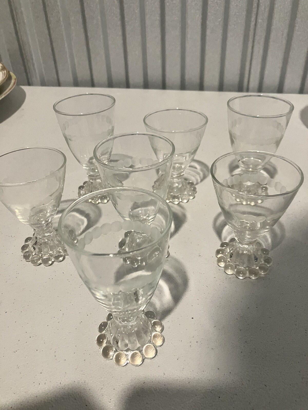 (7) Vintage Candlewick Boopie 4" Cordial Wine Juice Glasses eBay