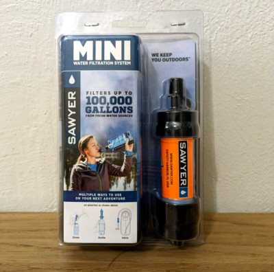 Sawyer MINI WATER FILTRATION SYSTEM Filters To 100,000 Gallons CAMPING