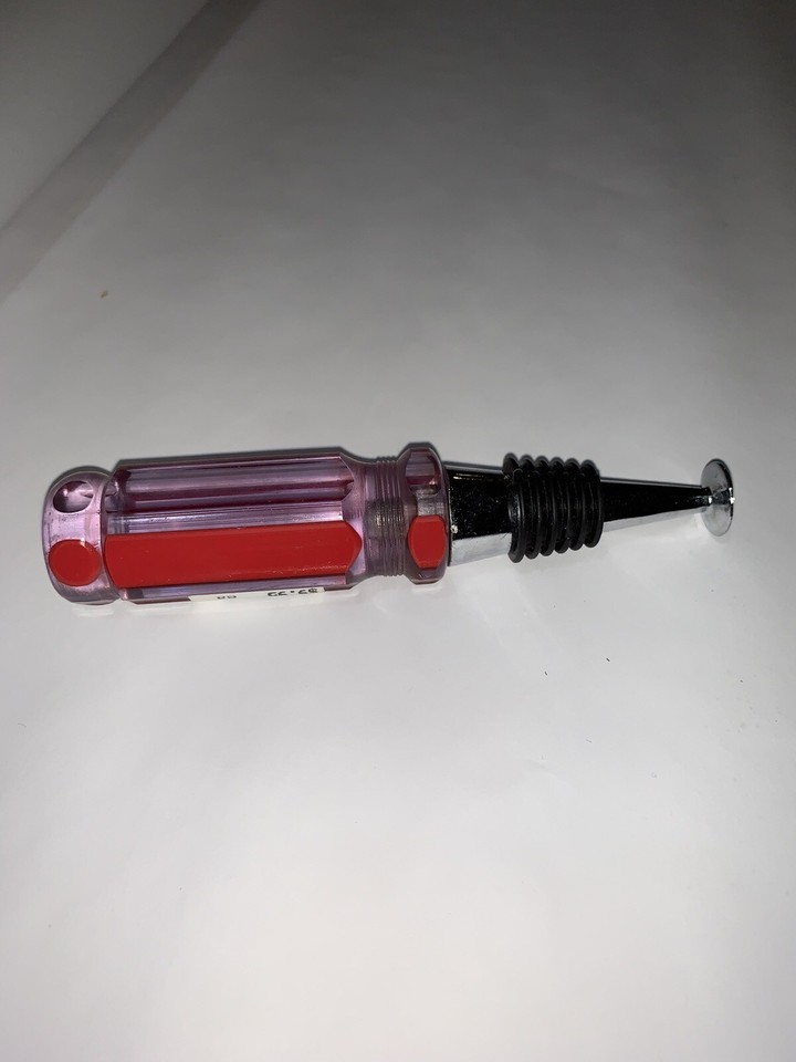 Fairly Odd Novelties Screwdriver Novelty Bottle Stopper, Red, One Size