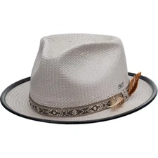 BILTMORE 1917 * MENS FEDORA HAT * XXL * NEW TOYO STRAW PANAMA STYLE PORK PIE SUN