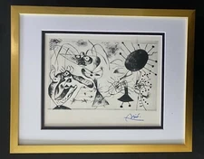 JOAN MIRO 1971 BEAUTIFUL SIGNED PRINT MATTED 11 X 14 + BUY IT NOW!! LIST $695 